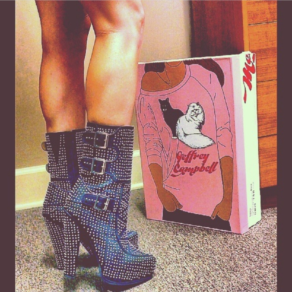 Jeffrey Campbell "Sirius" Studded High Heel Boots